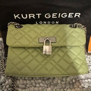 Kurt Geiger Olive Quilted Shoulder Bag